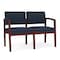 Lesro 2 Seat Tandem Seating W/ No Center Arm, 44 in W 26 in L 31.5 in H, Lenox Series LW2101 - alternate 1